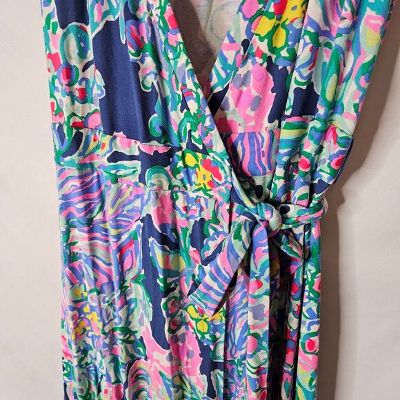 Lilly Pulitzer Delfina Maxi Wrap Dress sz Small - Picture 3 of 5